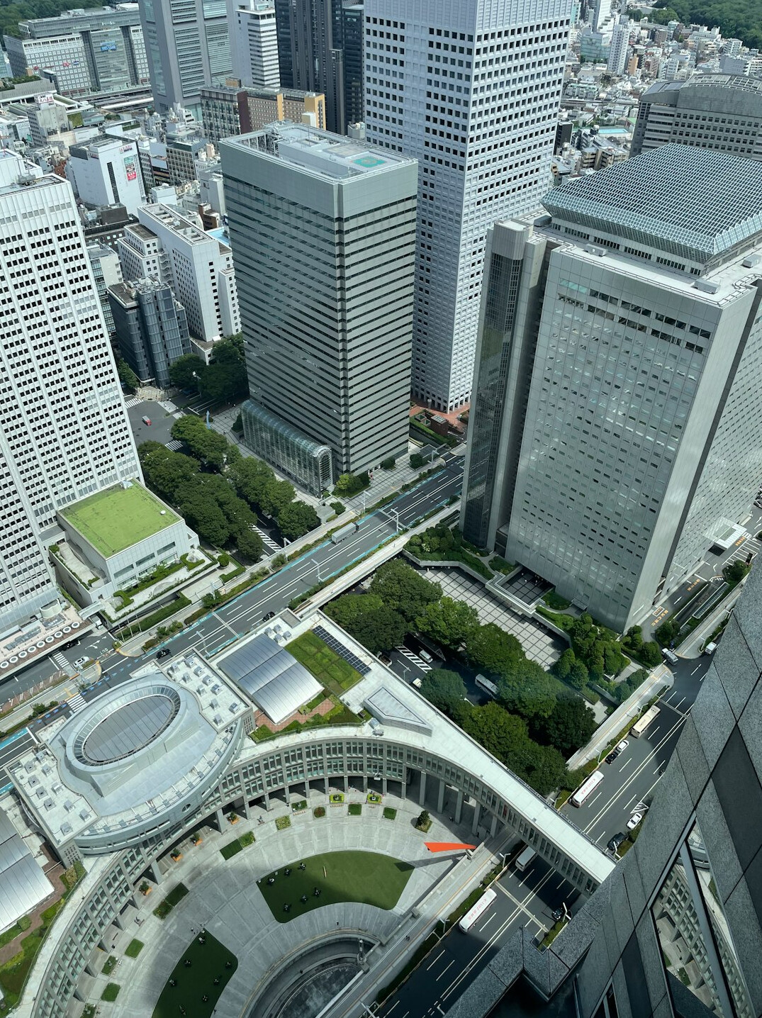 Modern glass office tower in Tokyo's financial district